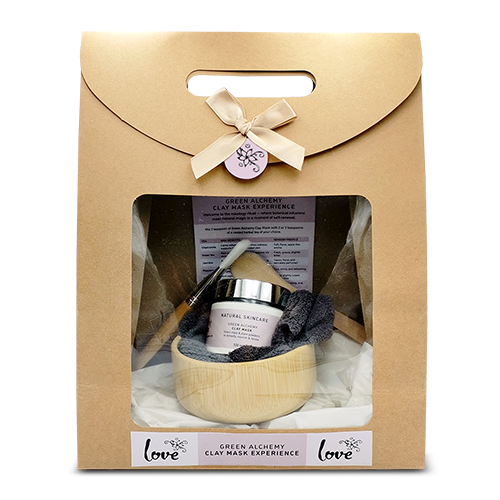 Green Alchemy Botanical Clay Mask - Powder Blend Complete Ritual Kit | 85g
